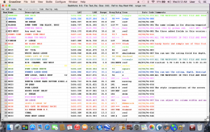 Typical spreadsheet display on Apple